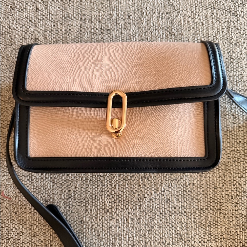Chic Black and Tan Crossbody Bag